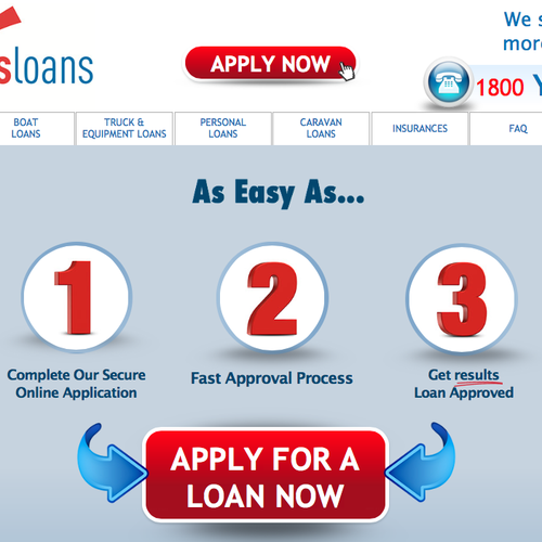 Loan design with the title 'YesLoans redesign'