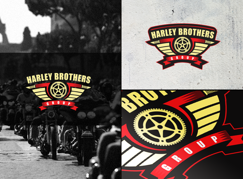 Biker design with the title 'create a hot logo for a group of harley bikers'