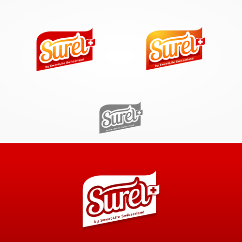 Swiss logo with the title 'REDESIGN Brand Logo SUREL for International Food Company SweetLife Switzerland'