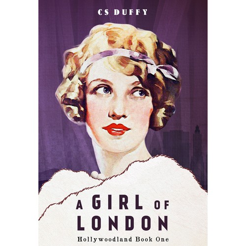 London design with the title 'Book cover for glitzy 1920s Hollywoodland series'