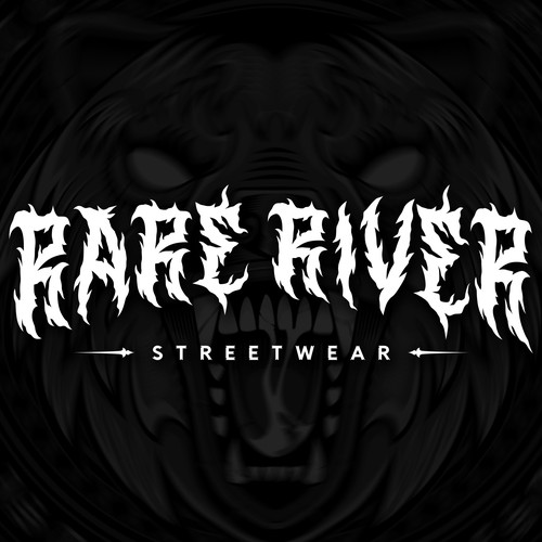 Typographic design with the title 'Rare river'