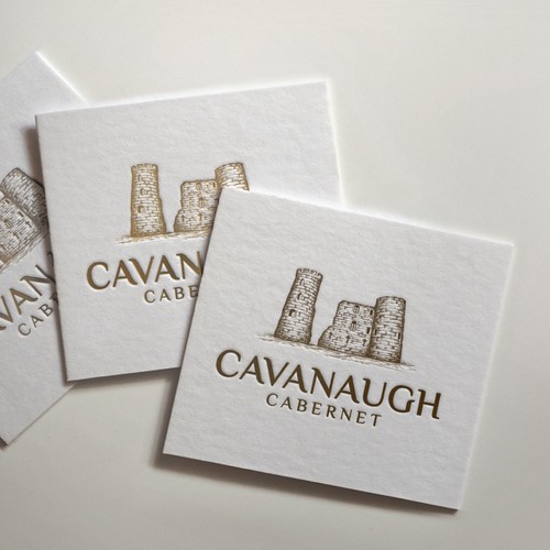 Drawing design with the title 'Hand drawn logo - CAVANAUGH CABERNET'