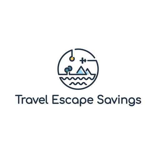 Flying design with the title 'Logo concept for travel company'