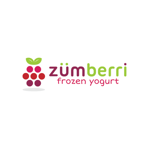 Berry logo with the title 'Logo design for Zumberri Frozen Yogurt.'