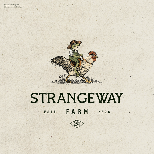 Drawing design with the title 'strangeway farm virginia '
