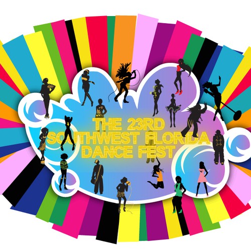 Dance illustration with the title 'Illustration design for a dance festival'