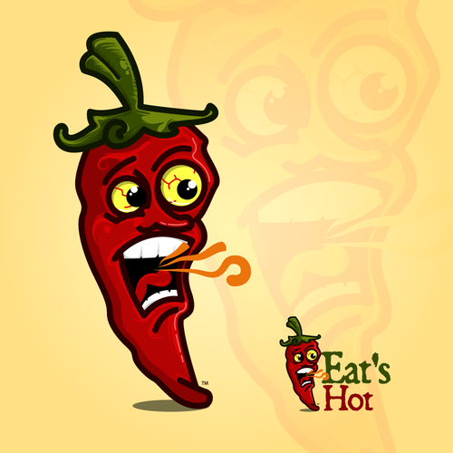 Chili pepper logo with the title 'Spicy Logo'