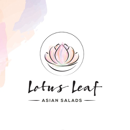 Pink logo with the title 'Logo for salad bar'