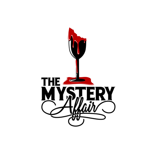 Event logo with the title 'Design for murder mystery events company'