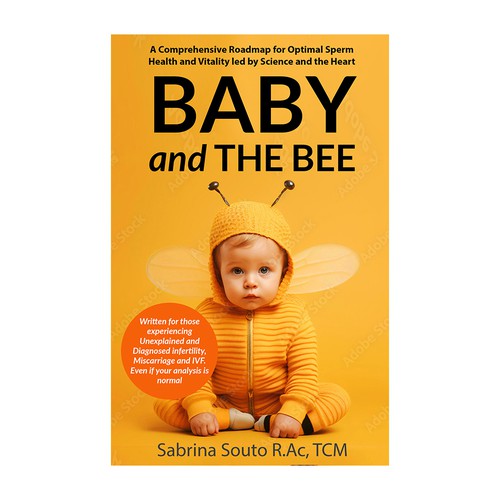 Baby book cover with the title 'Baby and the Bee'