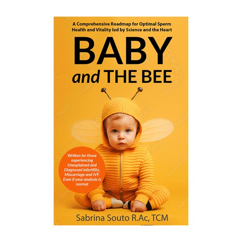 Newborn design with the title 'Baby and the Bee'