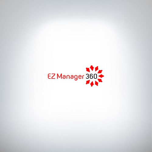 Black and red logo with the title 'Logo for EZ Manager 360'