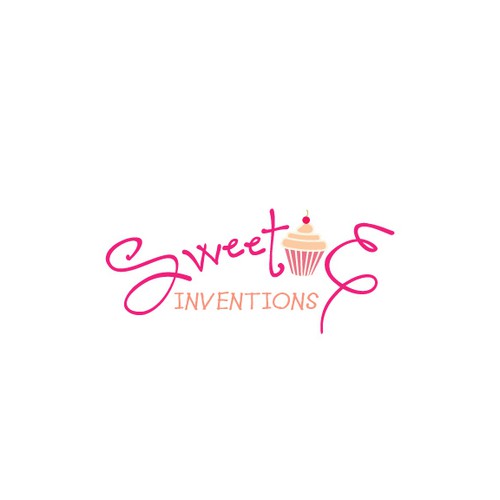 Cupcake design with the title 'Up & Coming Chocolatier... In Need of a SWEET Logo'