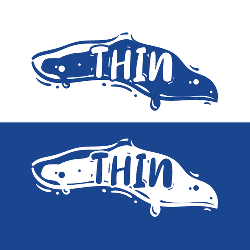 Italian cuisine logo with the title 'THIN - Pizza'