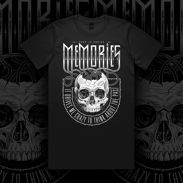 T-shirt with the title 'SKULL T SHIRT'