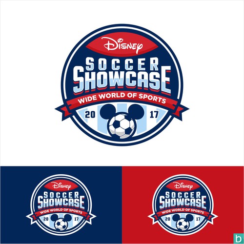 Disney design with the title 'Disney Soccer Showcase'