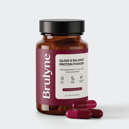 Feminine label with the title 'Packaging Design for Wellness Brand'