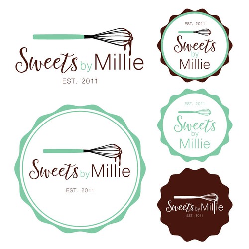 Dessert design with the title 'Sweets by Millie'