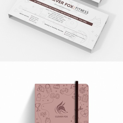 Design a unique stand out label for a branded fitness planner