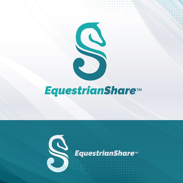 Horse brand with the title 'Modern logo for Equestrian Social Media platform'