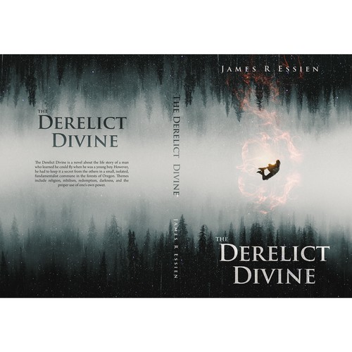 Paranormal book cover with the title 'The Derelict Divine'