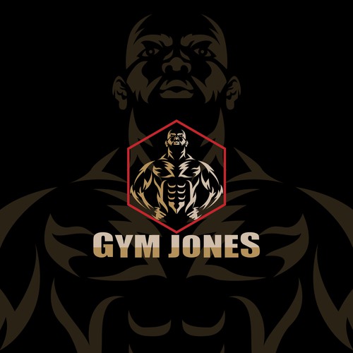 Outline design with the title 'Gym Instructor Logo'