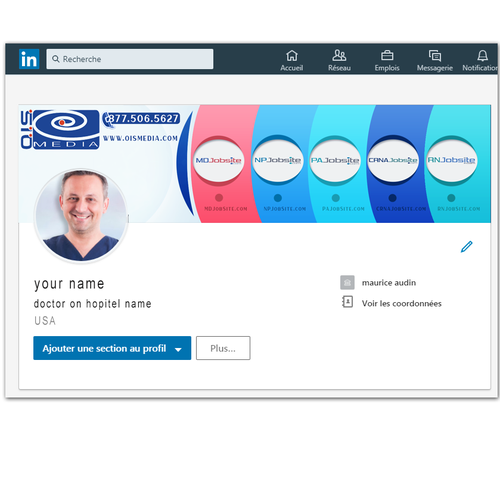 Header design with the title ' Linkedin header'