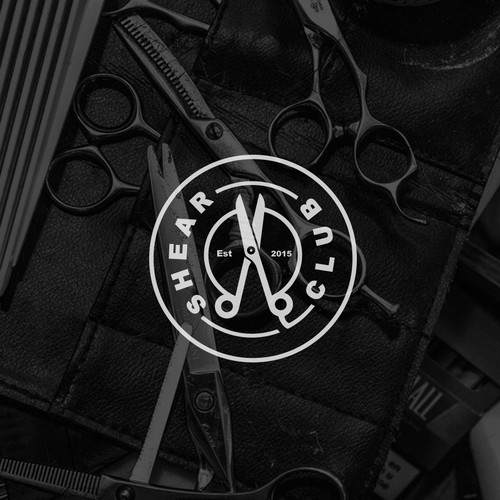 Barber logo with the title 'shear club'