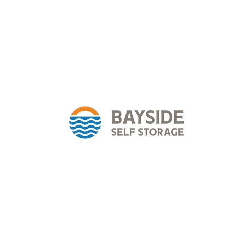 Padlock logo with the title 'Concept for Bayside Self Storage, a self storage facility near the beach in Galveston Texas'