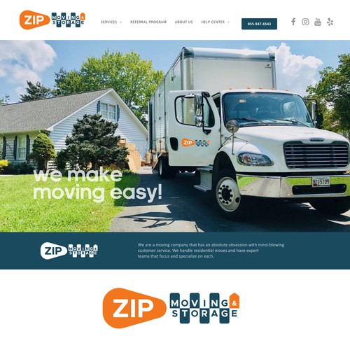 Self storage logo with the title 'Logo concept for ZIP'