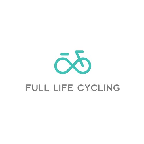 Infinity design with the title ' Logo for a cycling-meditation retreat'