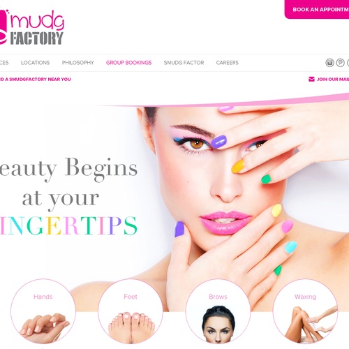 Fashion website with the title 'Website For Cosmetics Company'