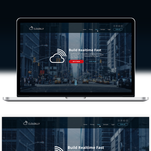 Messaging design with the title 'Home page design for Multi-platform messaging plugin'
