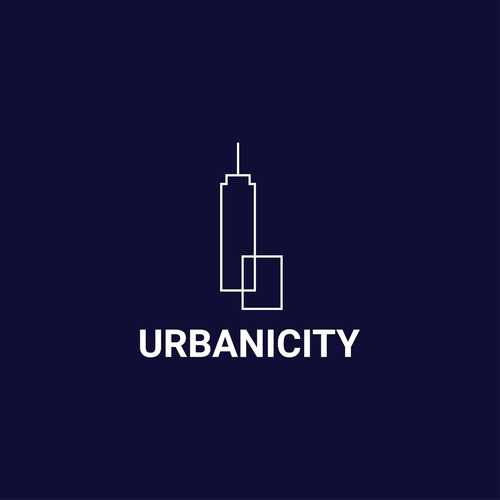 Town logo with the title 'UrbaniCity Logo Design'