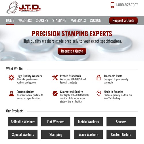 User-friendly website with the title 'Industrial Website'