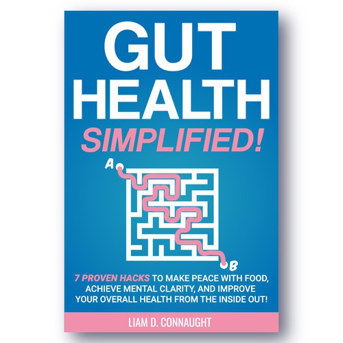 Outstanding design with the title 'Clever Book Cover about Gut Health'