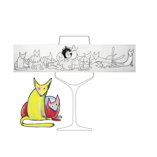 Glass artwork with the title 'Work in progress for a glass wrap'
