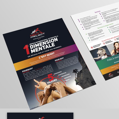 Academy design with the title 'Flyer MentalProject'