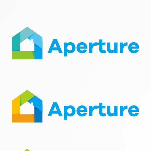 Aperture logo with the title 'Logo design for real estate tech company'