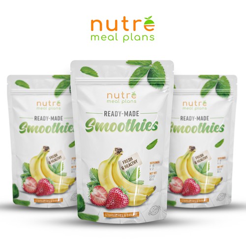 Juice packaging with the title 'Nutre Ready-Made Smoothies'