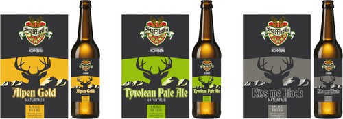 New design with the title 'beer label »Stöfflbräu«'