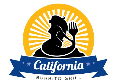 Mermaid logo with the title 'Mascot logo for a diner'