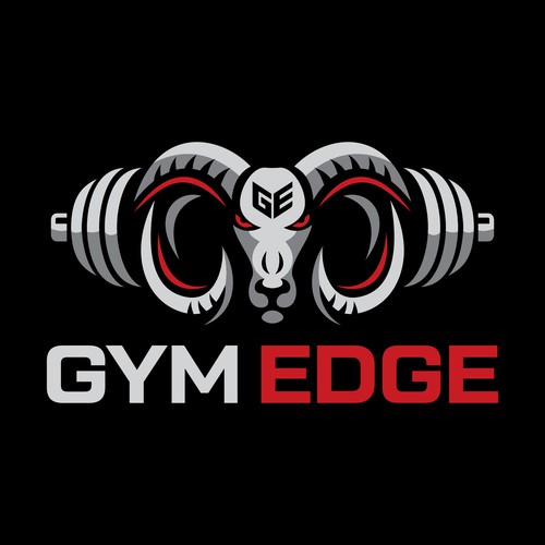 Ram logo with the title 'Gym Edge Logo Concept'
