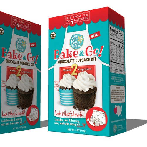 Cupcake design with the title 'Playful design packaing for cupcake.'