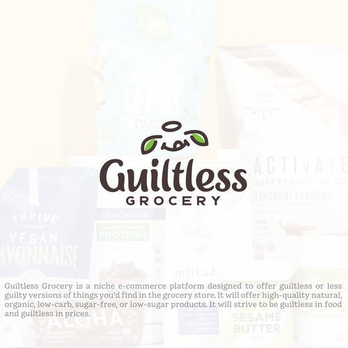 Grocery logo with the title 'Organic grocery logo'