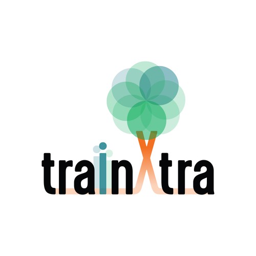 Transparent design with the title 'TrainXtra logo'