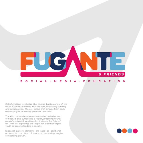 Stationery brand with the title 'Fugante & Friends logo'
