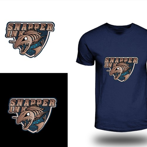 Fish logo with the title 'Logo concept for fishing products'