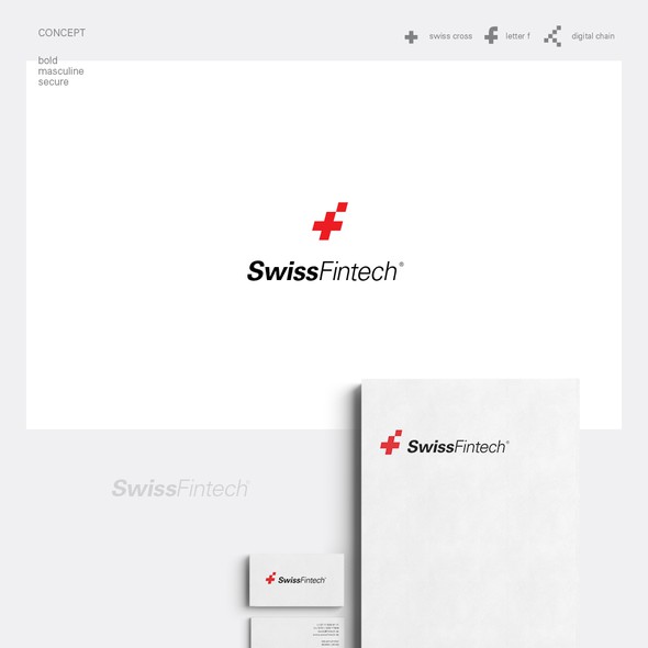 Swiss brand with the title 'Bold, Modern, Minimal Logo Design for Swiss Tech Brand'
