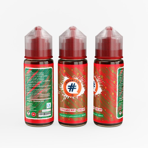 Smokehouse design with the title 'Vape Liquid label design'